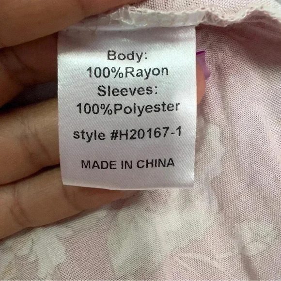 Shop the Mint Making Moves Mauve Pink Floral Print Chiffon Blouse Sz M - Picture 11 of 16